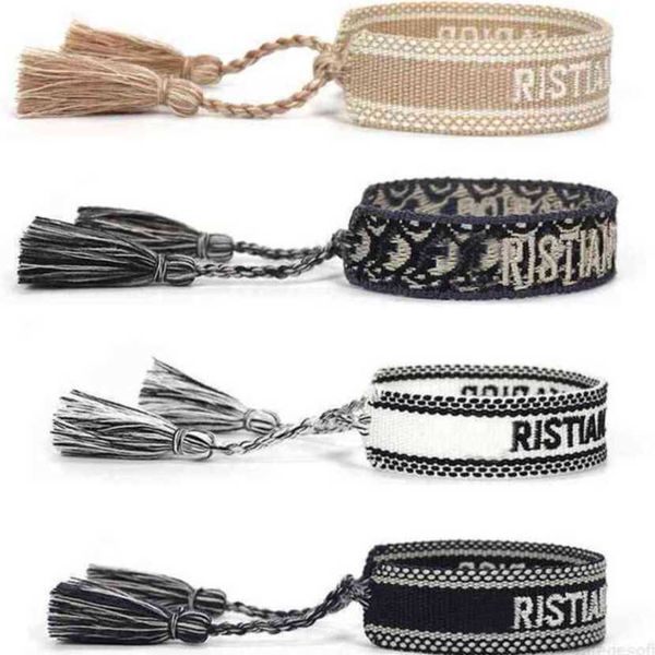 women fashion luxury bracelets brand bangle d designer jewelry bohemian female embroidered letter hand woven tassel rope bracelet men girl f, Black
women fashion luxury bracelets brand bangle d designer jewelry bohemian female embroidered letter hand woven tassel rope bracelet men girl f, Black