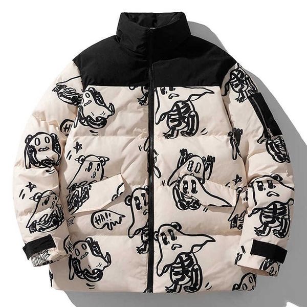 men's down parkas new winter cotton-padded clothes jacket men and women parkas funny printed coats fashion thicken outerwear male fema, Black
men's down parkas new winter cotton-padded clothes jacket men and women parkas funny printed coats fashion thicken outerwear male fema, Black
