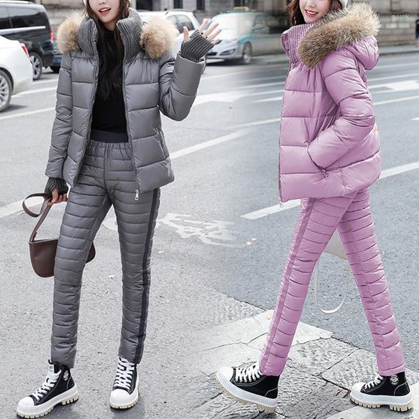 skiing suits natural fur collar winter down jacket cotton trousers two-piece suit ski cold and windproof warm pant sets, Black
skiing suits natural fur collar winter down jacket cotton trousers two-piece suit ski cold and windproof warm pant sets, Black
