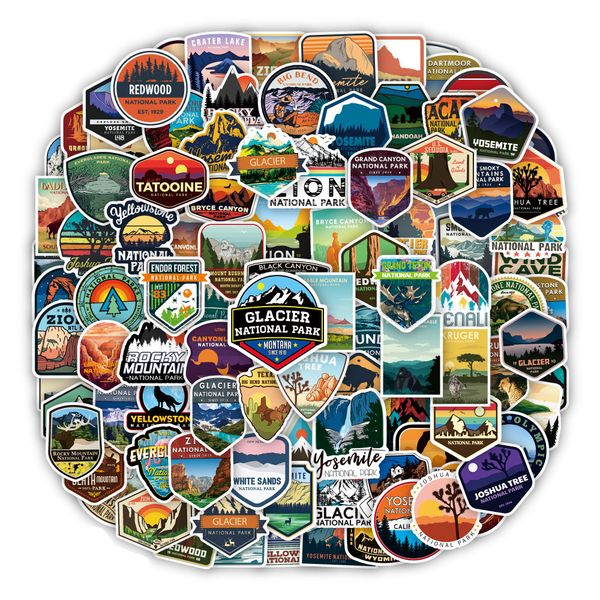 100pcs national natural park stickers skate accessories waterproof vinyl aesthetic sticker for skateboard lapluggage water bottle car decals
100pcs national natural park stickers skate accessories waterproof vinyl aesthetic sticker for skateboard lapluggage water bottle car decals