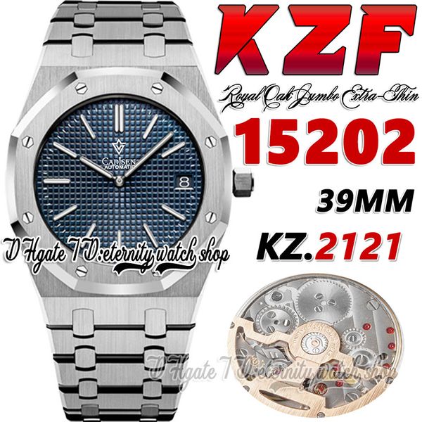 kzf v2 kz15202 jumbo extra thin mens watch 39mm cal.2121 kz2121 automatic dark blue texture dial steel case stainless bracelet super edition, Slivery;brown
kzf v2 kz15202 jumbo extra thin mens watch 39mm cal.2121 kz2121 automatic dark blue texture dial steel case stainless bracelet super edition, Slivery;brown