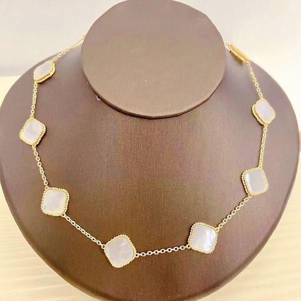18k gold jewelry designer women's necklace classic charm four leaf grass european and american mid length sweater chain festival gift 3, Silver
18k gold jewelry designer women's necklace classic charm four leaf grass european and american mid length sweater chain festival gift 3, Silver