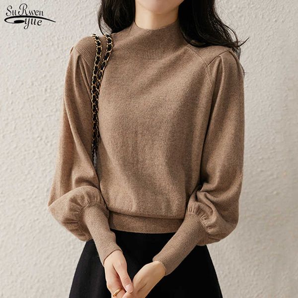 women's sweaters autumn winter half turtleneck cashmere sweater women pullover lantern sleeve knitted sweater loose solid pull femme 1, White;black
women's sweaters autumn winter half turtleneck cashmere sweater women pullover lantern sleeve knitted sweater loose solid pull femme 1, White;black