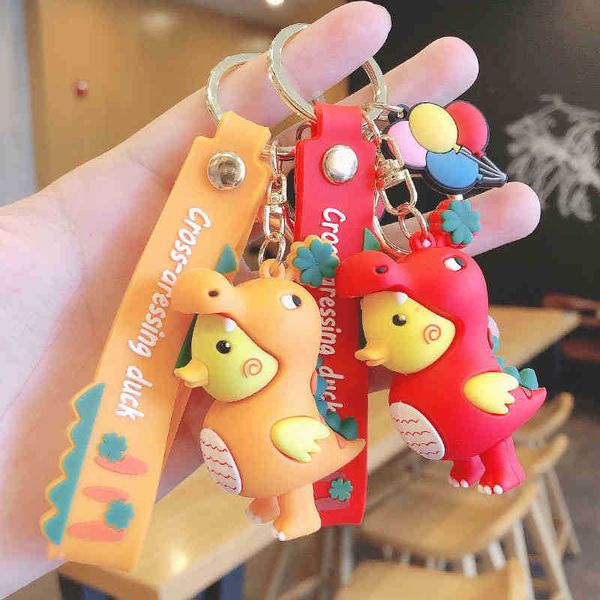 keychains creative cartoon hat dinosaur duck key cute doll car couple bag pendant small gift, Silver
keychains creative cartoon hat dinosaur duck key cute doll car couple bag pendant small gift, Silver