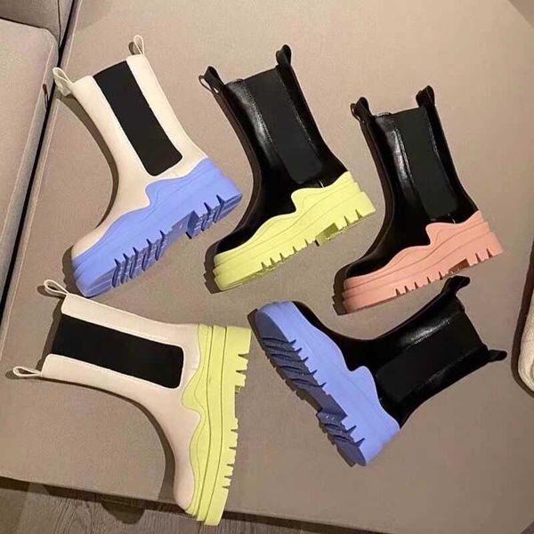 designer boots fashion brand bottega women men genuine leather thick sole medium chelsea boot short booties spring autumn single shoes, Black
designer boots fashion brand bottega women men genuine leather thick sole medium chelsea boot short booties spring autumn single shoes, Black