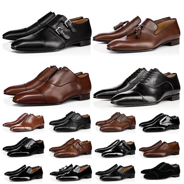 with box designer christians red-bottoms casual shoes man s dress shoes designers low flat rivets embroidery mens business banquet l ytyt, Black
with box designer christians red-bottoms casual shoes man s dress shoes designers low flat rivets embroidery mens business banquet l ytyt, Black