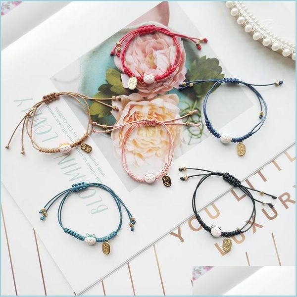 chain colorf hand-knitted kawaii ceramic lucky cat charm rope chain bracelets tassel beads for women japanese style fashion jewelry d dhxiu, Black
chain colorf hand-knitted kawaii ceramic lucky cat charm rope chain bracelets tassel beads for women japanese style fashion jewelry d dhxiu, Black