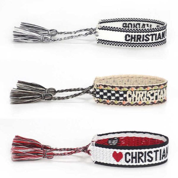 fashion women's luxury bracelets d brand designer bangle embroidery wrist rope bohemia tassel hand woven bracelet men's girl simpl, Golden;silver
fashion women's luxury bracelets d brand designer bangle embroidery wrist rope bohemia tassel hand woven bracelet men's girl simpl, Golden;silver