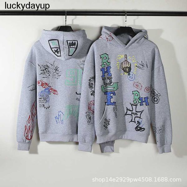 men's hoodies designer sweatshirts rhude hoodie hand painted graffiti pullover hoodies men women fashion streetwear hoodies, Black
men's hoodies designer sweatshirts rhude hoodie hand painted graffiti pullover hoodies men women fashion streetwear hoodies, Black