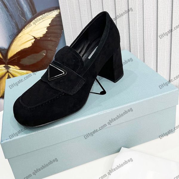 22ss womens designer dress shoes chunky heel height 7.5 slip-on loafers suede cowhide material retro round toes classic slingbacks open shoe, Black
22ss womens designer dress shoes chunky heel height 7.5 slip-on loafers suede cowhide material retro round toes classic slingbacks open shoe, Black