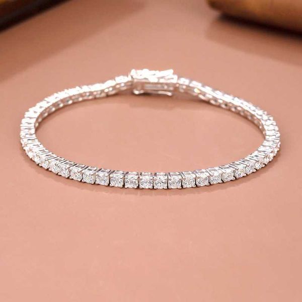 3mm super sparkling full rhinestones chain 925 sterling silver bracelet wedding engagement party jewelry bracelets for women 012, Black
3mm super sparkling full rhinestones chain 925 sterling silver bracelet wedding engagement party jewelry bracelets for women 012, Black