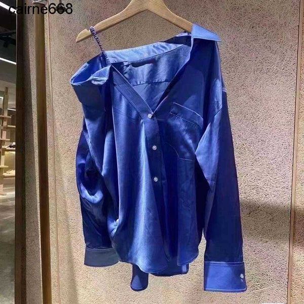 women's blouses designer shirts autumn black irregular shoulder strap women's shirt alexanders loose wangs, White
women's blouses designer shirts autumn black irregular shoulder strap women's shirt alexanders loose wangs, White