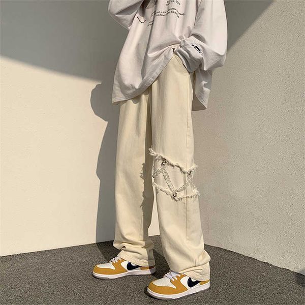 high street vibe style fur edging casual pants for men's design sense small crowd fashion loose straight wide leg trousers, Black
high street vibe style fur edging casual pants for men's design sense small crowd fashion loose straight wide leg trousers, Black
