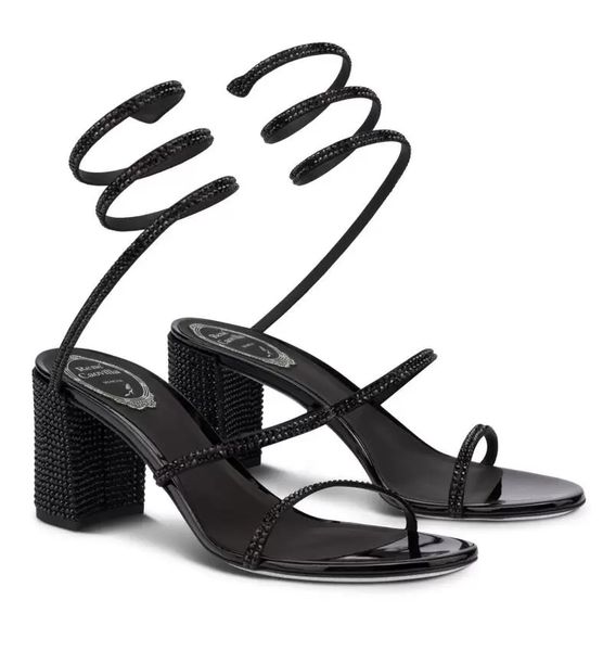 2022 perfect summer rene jewel sandals cleo sandals shoes for women caovilla crystal strappy block heels lady pumps -- party wedding with bo, Black
2022 perfect summer rene jewel sandals cleo sandals shoes for women caovilla crystal strappy block heels lady pumps -- party wedding with bo, Black