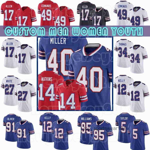 fans tees 40 von miller 17 josh allen 14 stefon diggs football jerseys bill custom 27 tre'davious white mens cole beasley 12 jim kelly, Black
fans tees 40 von miller 17 josh allen 14 stefon diggs football jerseys bill custom 27 tre'davious white mens cole beasley 12 jim kelly, Black