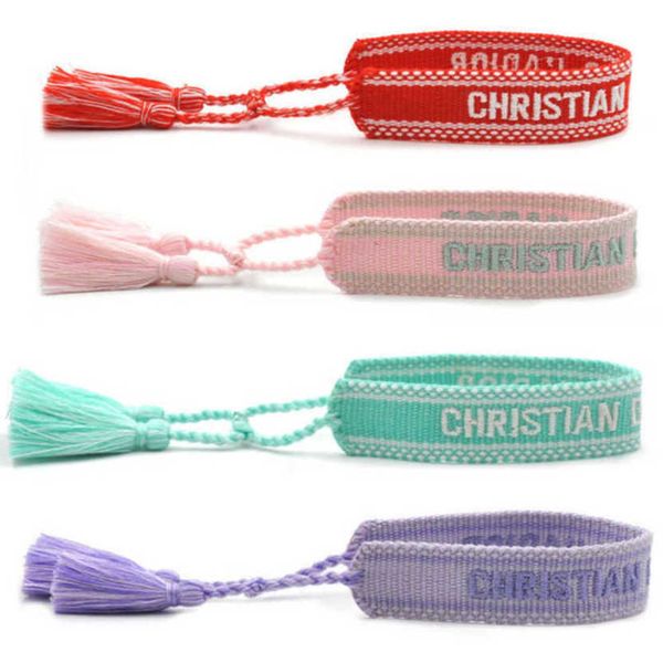 women's fashion luxury bracelets designer brand d bangle jewelry embroidered word woven bracelet letter rope classic tassel girl men co, Golden;silver
women's fashion luxury bracelets designer brand d bangle jewelry embroidered word woven bracelet letter rope classic tassel girl men co, Golden;silver