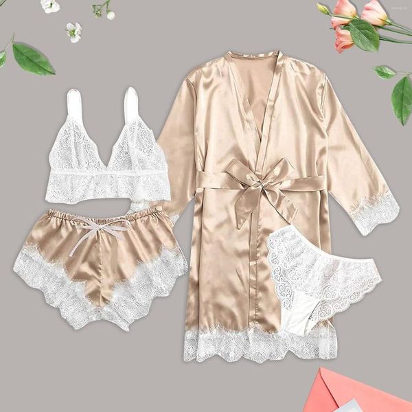 women's sleepwear 4-piece women garter lingerie set robes lace bodysuit solid color deep-v neck plus size stain homewear underwear, Black;red
women's sleepwear 4-piece women garter lingerie set robes lace bodysuit solid color deep-v neck plus size stain homewear underwear, Black;red