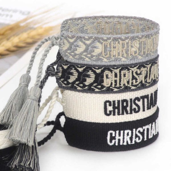 fashion luxury women's bracelets brand d designer bangle jewelry embroidered word bracelet letter rope woven tassel simple trinket men, Golden;silver
fashion luxury women's bracelets brand d designer bangle jewelry embroidered word bracelet letter rope woven tassel simple trinket men, Golden;silver