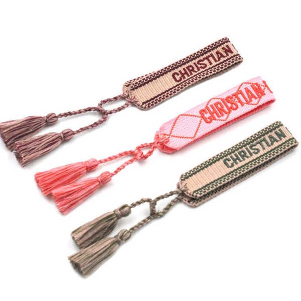 classic women's luxury bracelets designer brand d bangle jewelry embroidered word woven bracelet letter rope fashion tassel girl men co, Golden;silver
classic women's luxury bracelets designer brand d bangle jewelry embroidered word woven bracelet letter rope fashion tassel girl men co, Golden;silver