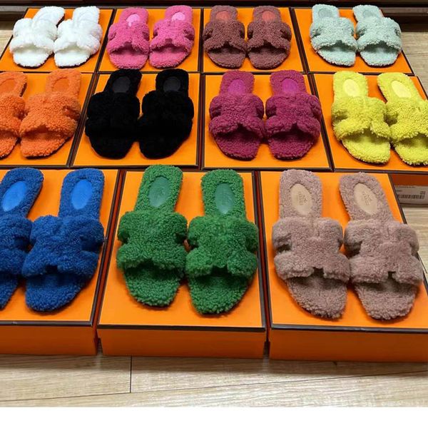 2022 designer women bedroom home wool slides slippers luxury sole wools fluffy furry round head peep-toe sandals lady spring autumn teddy ha, Black
2022 designer women bedroom home wool slides slippers luxury sole wools fluffy furry round head peep-toe sandals lady spring autumn teddy ha, Black
