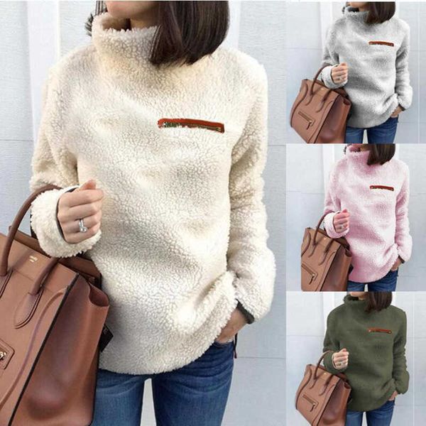 women's sweaters women turtleneck fluffy fleece warm long sleeve zip sweater pullover autumn winter fashion jumper size s-5xl t221019, White;black
women's sweaters women turtleneck fluffy fleece warm long sleeve zip sweater pullover autumn winter fashion jumper size s-5xl t221019, White;black