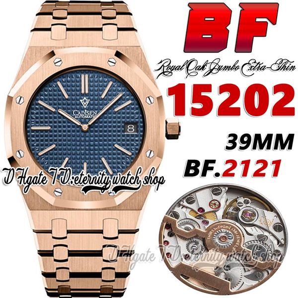 bf v2 bff15202 jumbo extra thin mens watch 39mm cal.2121 bf2121 automatic blue texture dial stick markers 18k rose gold case stainless steel, Slivery;brown
bf v2 bff15202 jumbo extra thin mens watch 39mm cal.2121 bf2121 automatic blue texture dial stick markers 18k rose gold case stainless steel, Slivery;brown