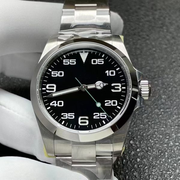 classical luxury men's watch air king 40mm steel bezel 3131 automatic movement 904 stainless steel bracelet waterproof wristwatch, Slivery;brown
classical luxury men's watch air king 40mm steel bezel 3131 automatic movement 904 stainless steel bracelet waterproof wristwatch, Slivery;brown