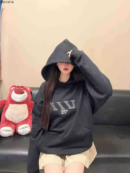 high version balencaigaess autumn and winter new xxxl letter embroidery dong zhou's hooded sweater terry hoodie bl coat, Black
high version balencaigaess autumn and winter new xxxl letter embroidery dong zhou's hooded sweater terry hoodie bl coat, Black