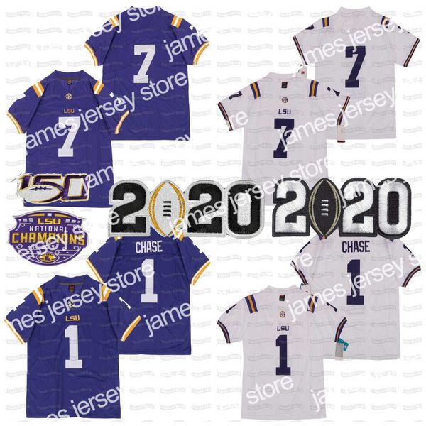 american college football wear 2019 champions patch lsu tigers 1 ja'marr chase 7 ncaa college american football jersey in stock, Black
american college football wear 2019 champions patch lsu tigers 1 ja'marr chase 7 ncaa college american football jersey in stock, Black