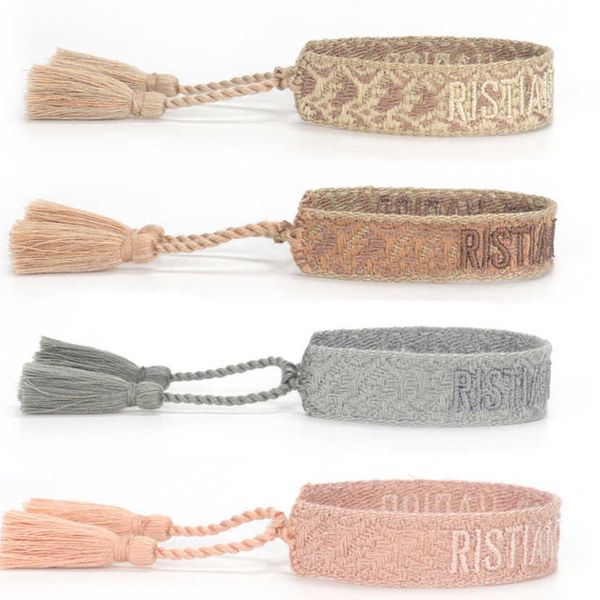 fashion luxury women's bracelets brand bangle d designer jewelry embroidered word bracelet letter rope woven tassel simple trinket men, Black
fashion luxury women's bracelets brand bangle d designer jewelry embroidered word bracelet letter rope woven tassel simple trinket men, Black
