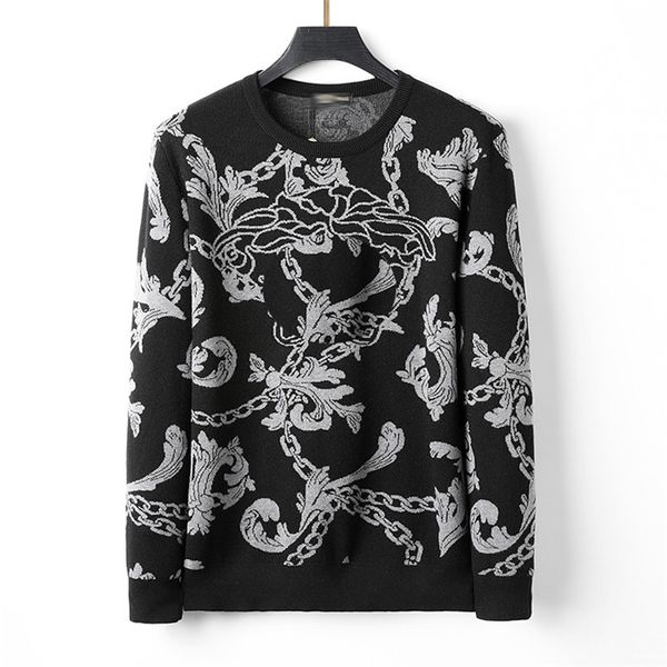 designers sweaters mens womens pullover fashion classic round neck long sleeve sweater 006, White;black
designers sweaters mens womens pullover fashion classic round neck long sleeve sweater 006, White;black