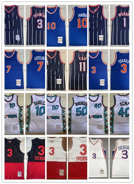 retro new basketball jersey carmelo mcgrady iverson francis yao starks anthony frazier barkley robinson kemp jersey colour white blue black, Black;red
retro new basketball jersey carmelo mcgrady iverson francis yao starks anthony frazier barkley robinson kemp jersey colour white blue black, Black;red