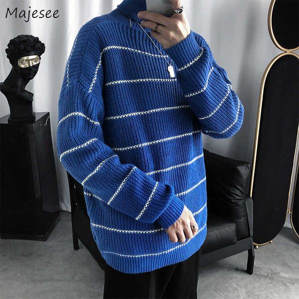 men's sweaters autumn men turtleneck sweater striped loose paneled couple simple all-match knitted sweaters trendy teenager leisure out, White;black
men's sweaters autumn men turtleneck sweater striped loose paneled couple simple all-match knitted sweaters trendy teenager leisure out, White;black