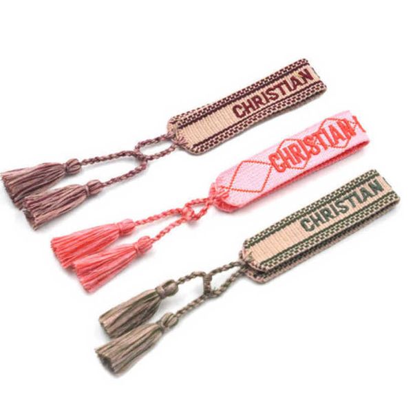 women's luxury bracelets fashion brand bangle d designer jewelry embroidered word bracelet letter rope woven tassel simple trinket men, Black
women's luxury bracelets fashion brand bangle d designer jewelry embroidered word bracelet letter rope woven tassel simple trinket men, Black