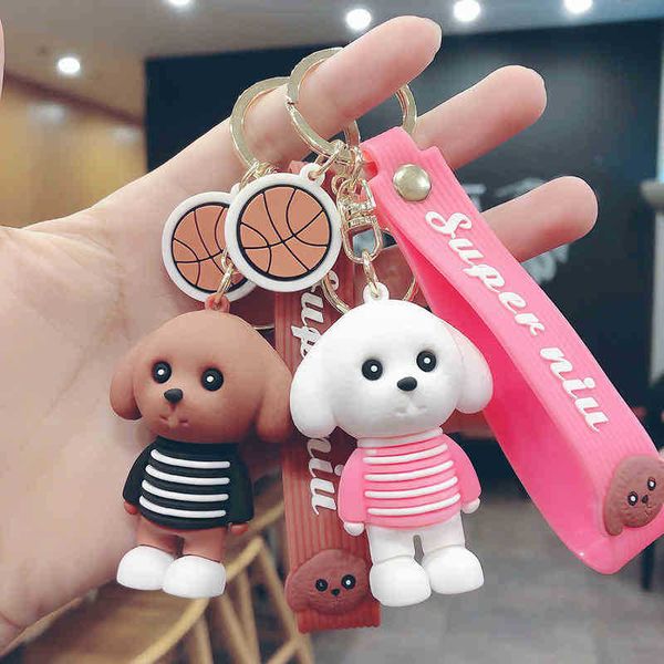keychains cute striped sweater dog silicone doll key cartoon car couple bag pvc pendant, Silver
keychains cute striped sweater dog silicone doll key cartoon car couple bag pvc pendant, Silver