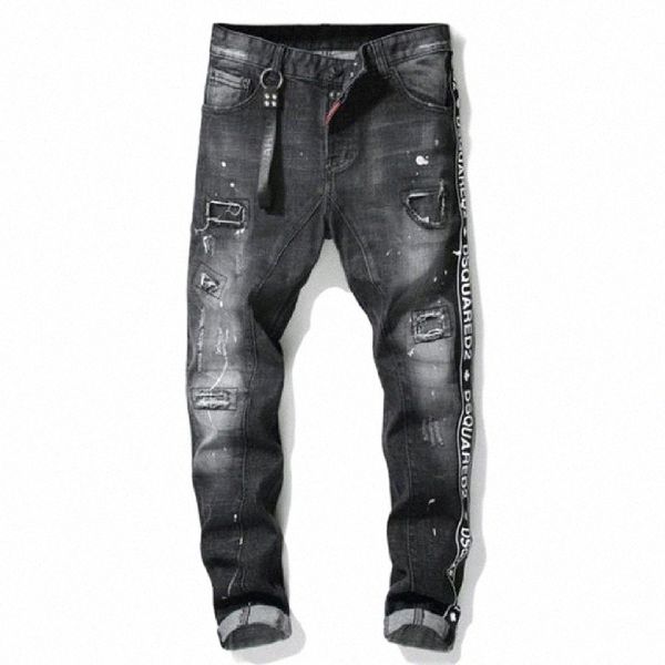spring tattered splash-ink patchwork men slim stretch jeans black tight hip-hop pants european american fashion ripped men's n6fk#, Blue
spring tattered splash-ink patchwork men slim stretch jeans black tight hip-hop pants european american fashion ripped men's n6fk#, Blue