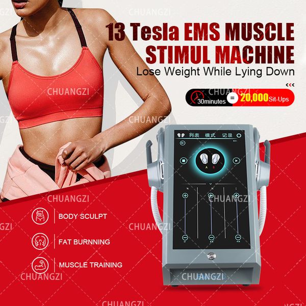 

13tesla neo no-needle mesotherapy device 5000w hi-emt rf high intensity electromagnetic training muscle emszero 5 handles body sculpting mac