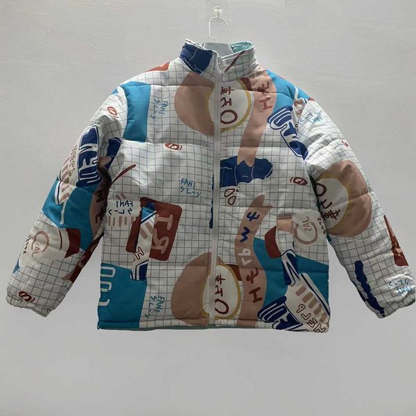 men's down parkas winter harajuku cotton padded jacket men parka two-sided wear graffiti bubble coat streetwear couple oversize y2k clo, Black
men's down parkas winter harajuku cotton padded jacket men parka two-sided wear graffiti bubble coat streetwear couple oversize y2k clo, Black