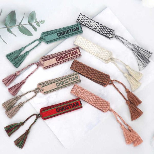 classic bracelets luxury women's designer brand bangle d jewelry embroidered word woven bracelet letter rope fashion tassel girl men co, Black
classic bracelets luxury women's designer brand bangle d jewelry embroidered word woven bracelet letter rope fashion tassel girl men co, Black