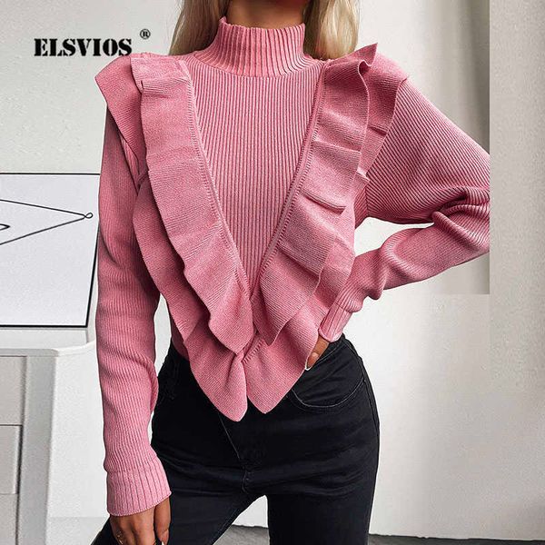 women's sweaters solid color long sleeve ruffle blouse women 2021 winter o neck patchwork elegant slim lady office spring autumn knit s, White;black
women's sweaters solid color long sleeve ruffle blouse women 2021 winter o neck patchwork elegant slim lady office spring autumn knit s, White;black