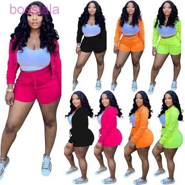 woman sports tracksuits casual three piece with t-shirt hoodie jacket zipper shorts jogger suit solid color sweater autumn sportswear, Gray
woman sports tracksuits casual three piece with t-shirt hoodie jacket zipper shorts jogger suit solid color sweater autumn sportswear, Gray