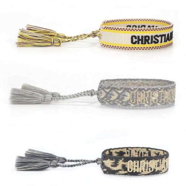 luxury women's fashion bracelets d brand bangle designer letter embroidered bracelet woven hand rope trendy wrist tassel bohemian men g, Black
luxury women's fashion bracelets d brand bangle designer letter embroidered bracelet woven hand rope trendy wrist tassel bohemian men g, Black