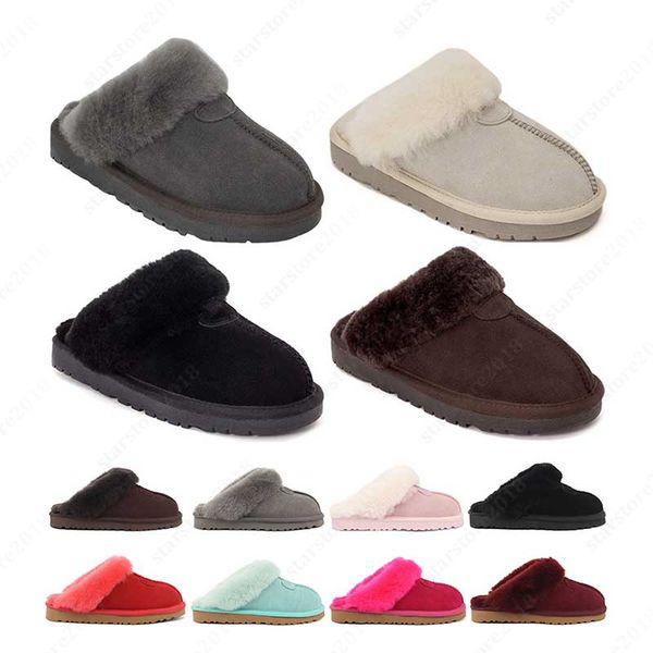 designer sandals winter women snow slippers classic fur luxurys slipper chestnut red fashion outdoor sandal size 3-12, Black 
designer sandals winter women snow slippers classic fur luxurys slipper chestnut red fashion outdoor sandal size 3-12, Black