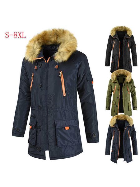 men's down parkas oversize 8xl winter men's mid-long jacket men cotton warm thick parkas hoodies male fur collar big large size ja, Black
men's down parkas oversize 8xl winter men's mid-long jacket men cotton warm thick parkas hoodies male fur collar big large size ja, Black