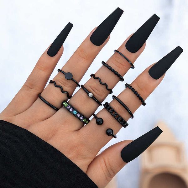 new band rings black diamond set fried dough twist geometrically simple circular wavy pattern twelve piece, Silver
new band rings black diamond set fried dough twist geometrically simple circular wavy pattern twelve piece, Silver