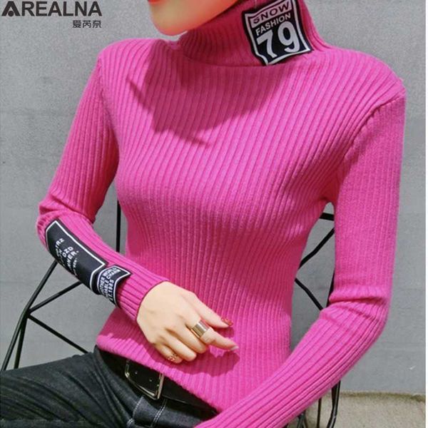 women's sweaters 2020 autumn winter sweater women knitted ribbed pullover sweater long sleeve letter turtleneck slim jumper soft warm p, White;black
women's sweaters 2020 autumn winter sweater women knitted ribbed pullover sweater long sleeve letter turtleneck slim jumper soft warm p, White;black