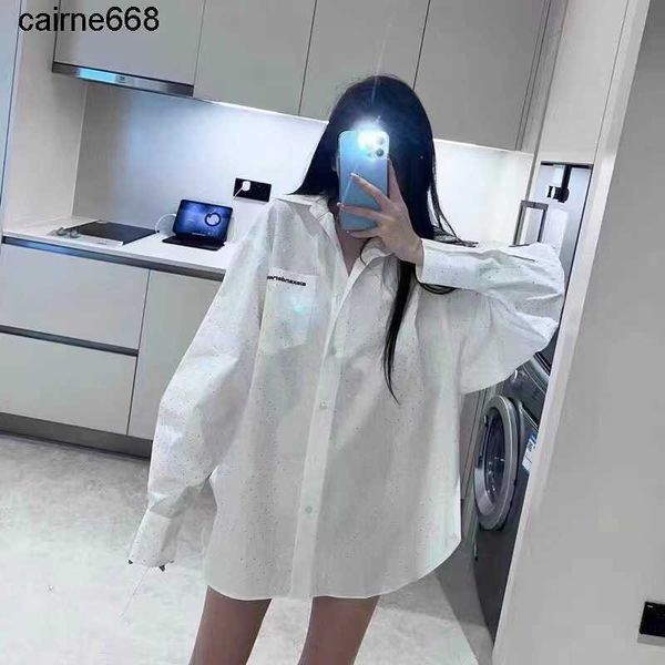 women's blouses designer shirts chunqiu new drill long sleeve shirt alexanders white loose slim small premium shirt wangs
women's blouses designer shirts chunqiu new drill long sleeve shirt alexanders white loose slim small premium shirt wangs