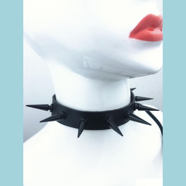 chokers gothic black spiked punk choker collar spikes rivets studded chocker necklace for women men bondage cosplay goth jewelry drop dhuvr, Golden;silver
chokers gothic black spiked punk choker collar spikes rivets studded chocker necklace for women men bondage cosplay goth jewelry drop dhuvr, Golden;silver