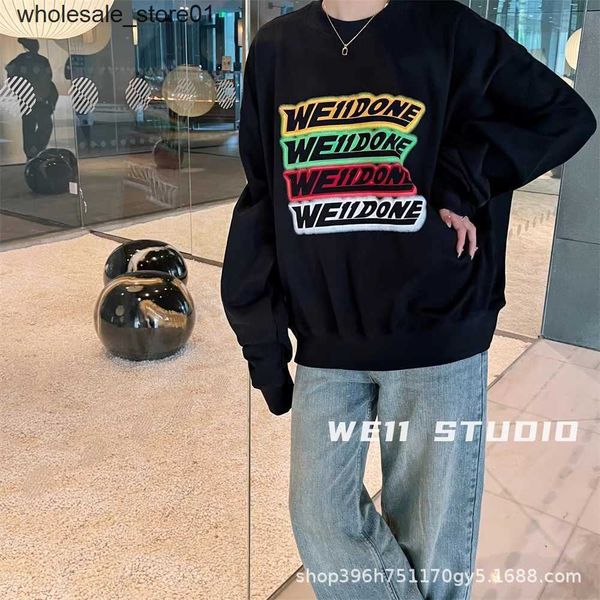 men's hoodies designer sweatshirts we11done flocking spray painted letters long sleeve sweater women's round neck loose casual swe, Black
men's hoodies designer sweatshirts we11done flocking spray painted letters long sleeve sweater women's round neck loose casual swe, Black