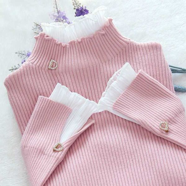 women's sweaters deeptown korean style turtleneck women elegant pink sweater slim basic pullover jumper warm purple pullover female win, White;black
women's sweaters deeptown korean style turtleneck women elegant pink sweater slim basic pullover jumper warm purple pullover female win, White;black
